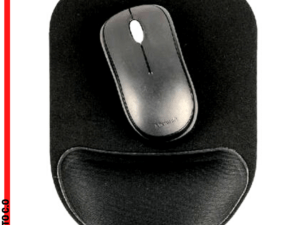 Mouse Pad Ergonômico Estofado Neoprene Antiderrapante – Preto Compact ERGONOMIA