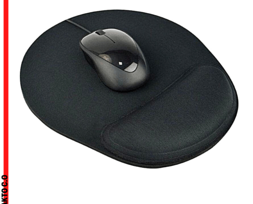 Mousepad Ergonômico Confort Estofado Neoprene Reliza – Preto